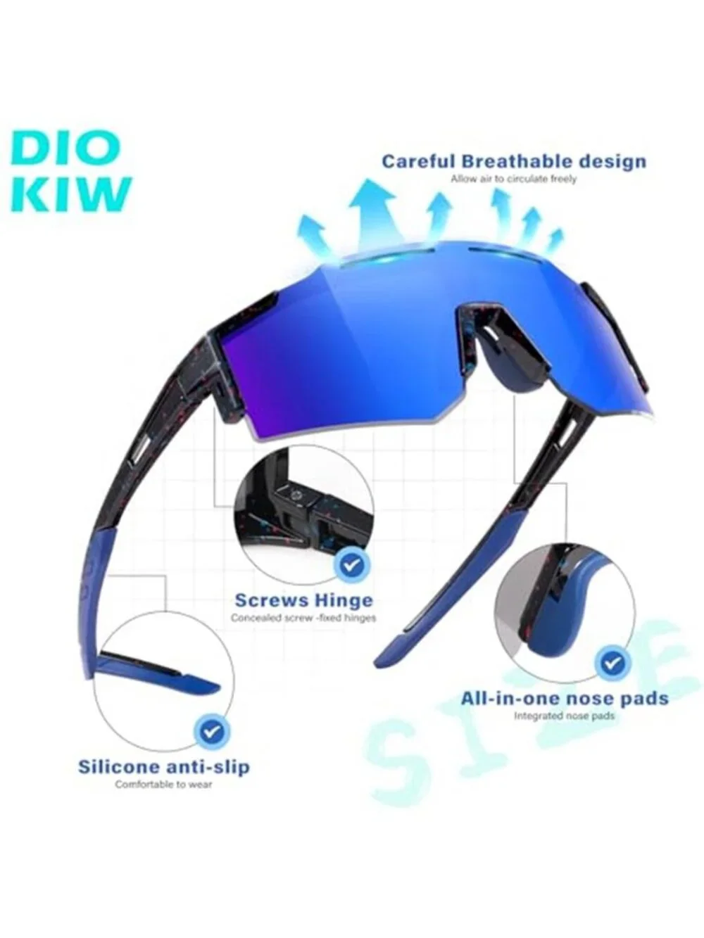 Kids Polarized Sunglasses UV400 Sports Baseball Cycling Youth Sunglasses 5 Pack